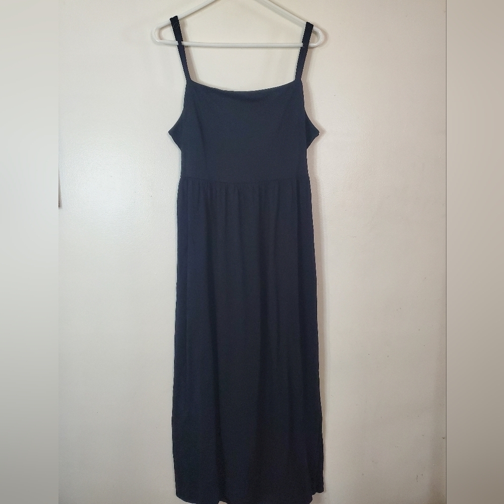 NWT Michael Stars Evereve Allora Dress Size Extra Large Black Tie Back Midi Dres - Picture 4 of 14